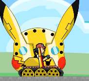 Pokemon lái xe tăng