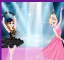 choi game Elsa và Anna múa ballet